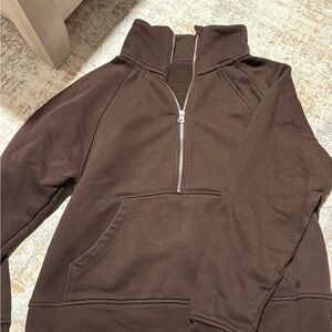 Women’s Brown Half-Zip Sweater